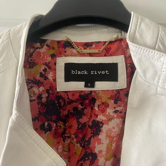 White Faux Leather Jacket - Picture 4 of 10